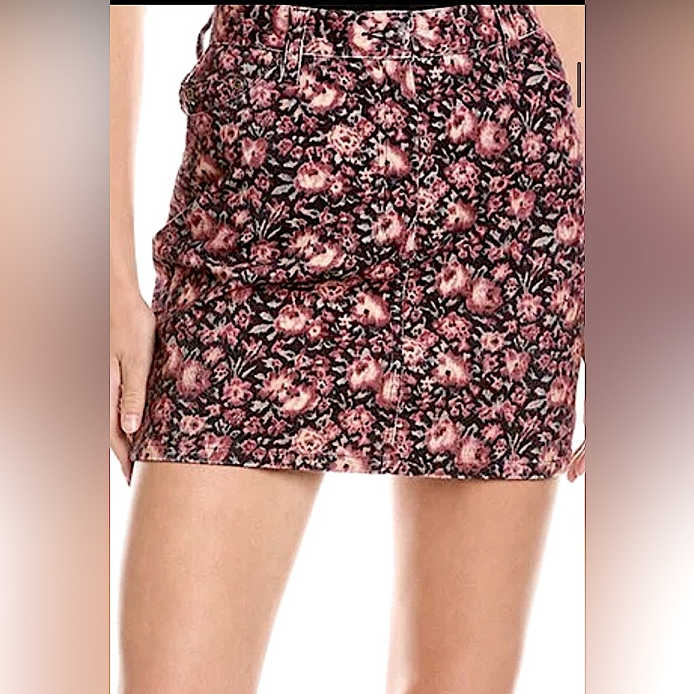 LOVESHACKFANCY Textured Floral Pink Multi Skirt (lightweight) Size 10 - Picture 3 of 8